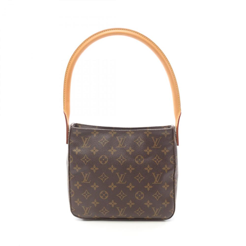 Louis Vuitton Looping Shoulder Bag Canvas Leather Monogram Brown